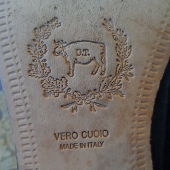 Del Loro Light Blue Velvet Poop Emoji Slip On Loafers Size 6.5M - Picture 14 of 14